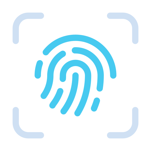 Fingerprint scan Generic color fill icon
