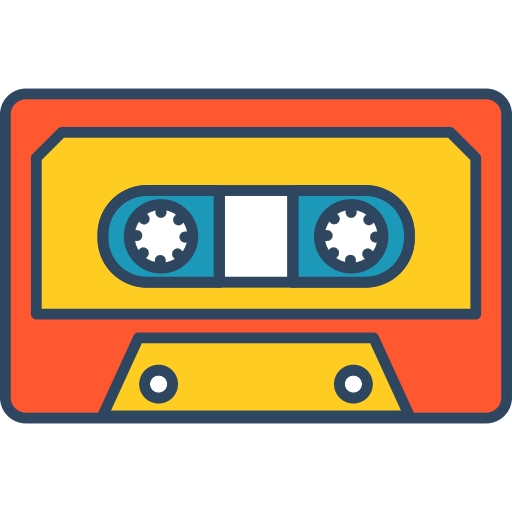 カセットテープ Generic color lineal-color icon