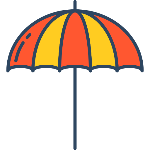 우산 해변 Generic color lineal-color icon