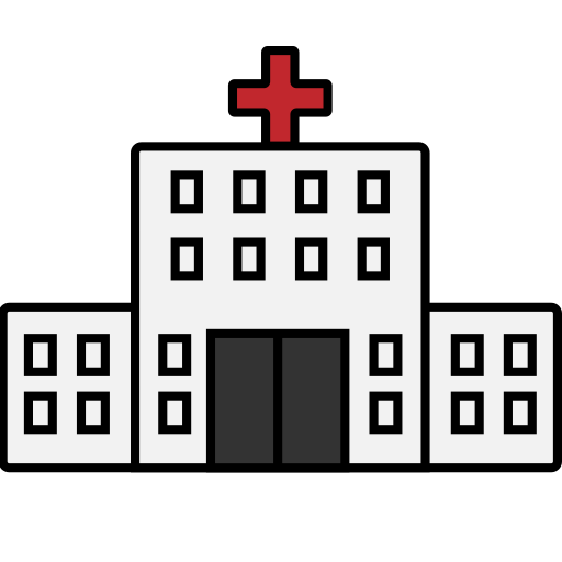 edificio hospitalario Generic color lineal-color icono