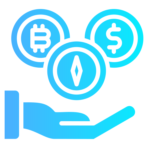 Cryptocurency Generic gradient fill icon