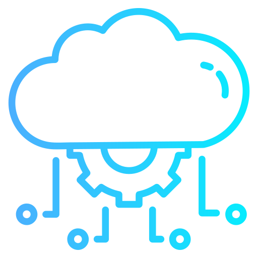 cloud computing Generic gradient outline icona