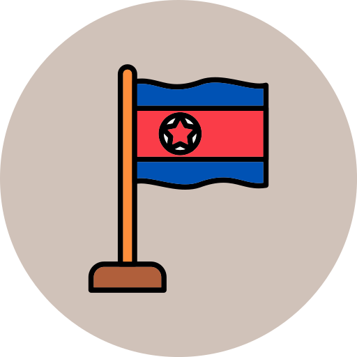 North korea Generic color lineal-color icon