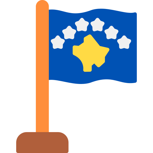 コソボ Generic color fill icon