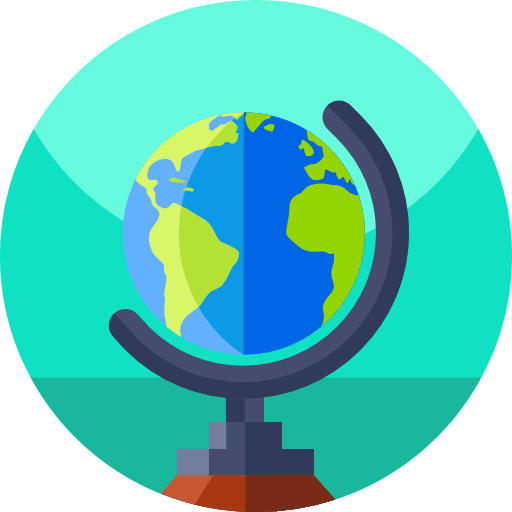 wereldbol Geometric Flat Circular Flat icoon