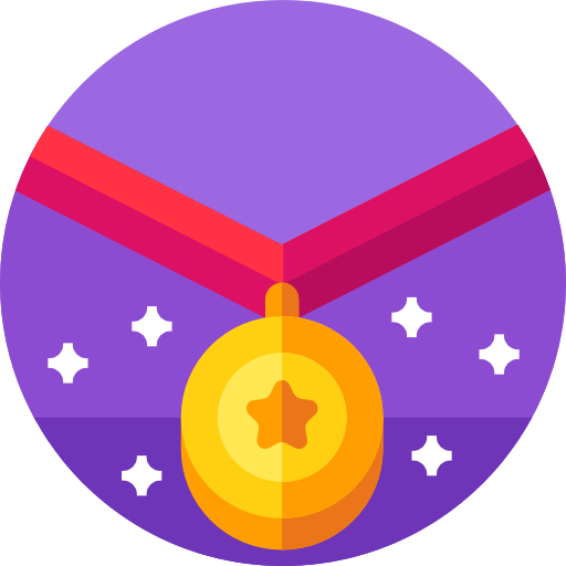 medalla Geometric Flat Circular Flat icono
