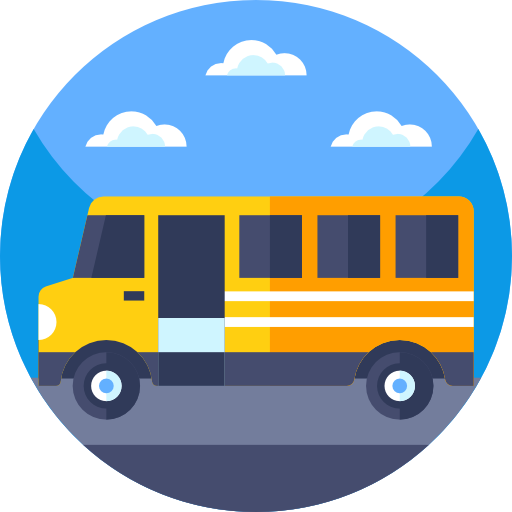 Школьный автобус Geometric Flat Circular Flat иконка
