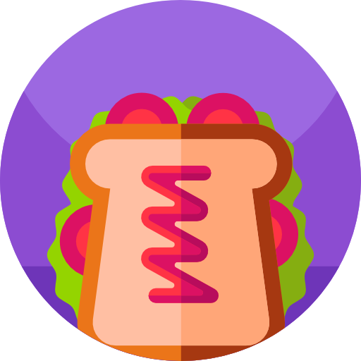 Sandwich Geometric Flat Circular Flat icon