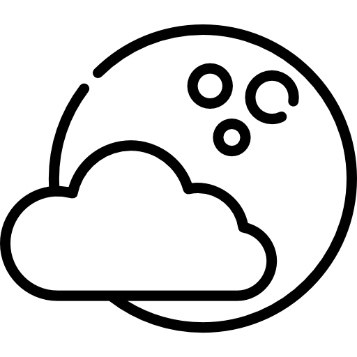 Полнолуние Kawaii Lineal иконка