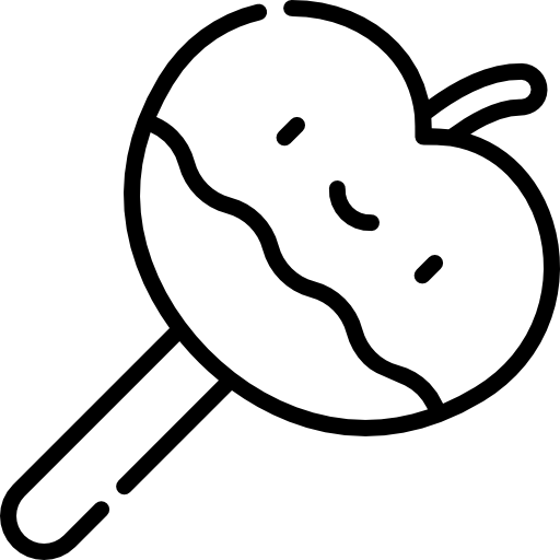 karamellisierter apfel Kawaii Lineal icon