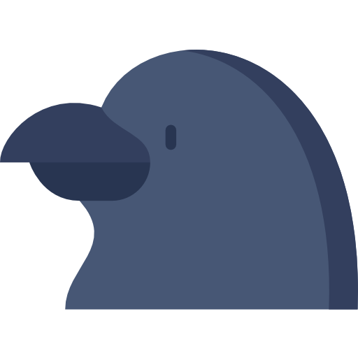 cuervo Kawaii Flat icono