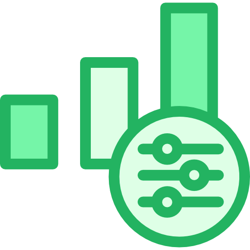 staafdiagram Kiranshastry Lineal Green icoon