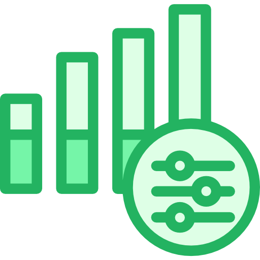 gráfico de barras Kiranshastry Lineal Green icono
