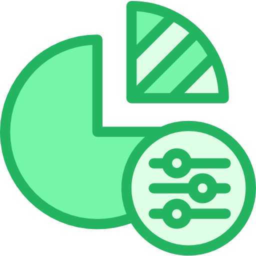 Pie chart Kiranshastry Lineal Green icon