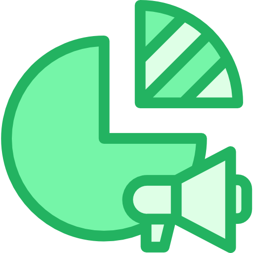 gráfico circular Kiranshastry Lineal Green icono