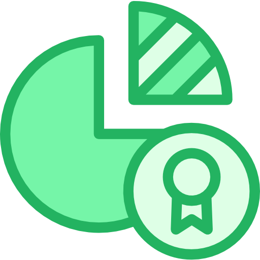 cirkeldiagram Kiranshastry Lineal Green icoon