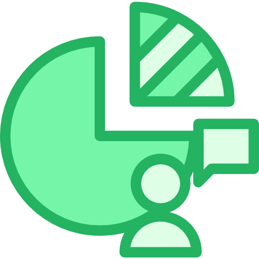 kuchendiagramm Kiranshastry Lineal Green icon