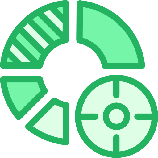 diagrama Kiranshastry Lineal Green Ícone