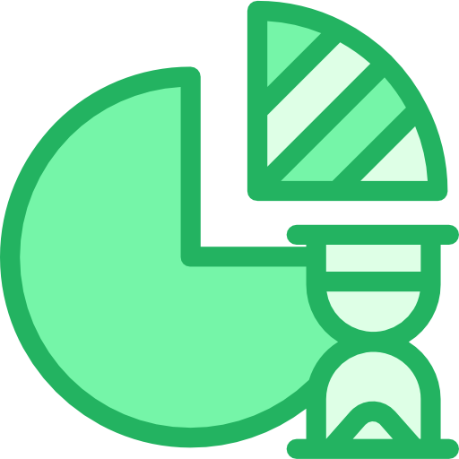 파이 차트 Kiranshastry Lineal Green icon