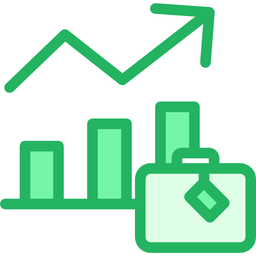 파이 차트 Kiranshastry Lineal Green icon