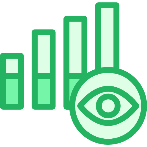 막대 차트 Kiranshastry Lineal Green icon