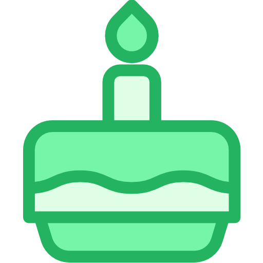 pastel de cumpleaños Kiranshastry Lineal Green icono