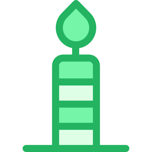 kerze Kiranshastry Lineal Green icon