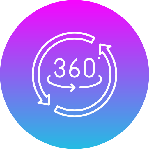 360 gradi Generic gradient fill icona