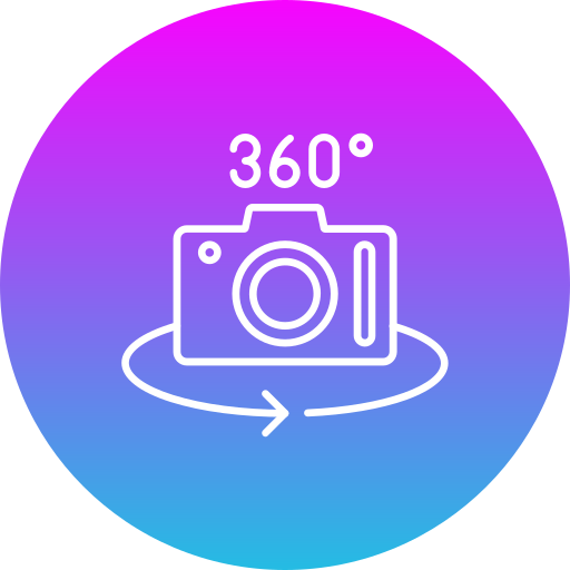câmera 360 Generic gradient fill Ícone