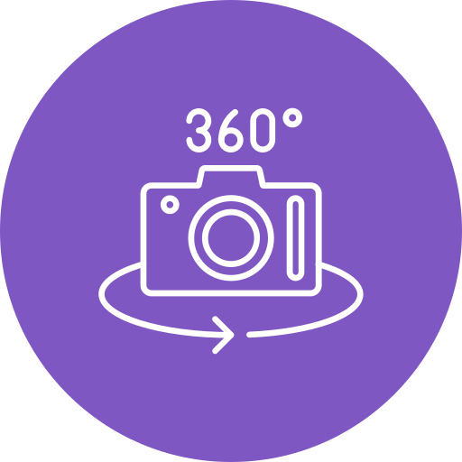 caméra 360 Generic color fill Icône