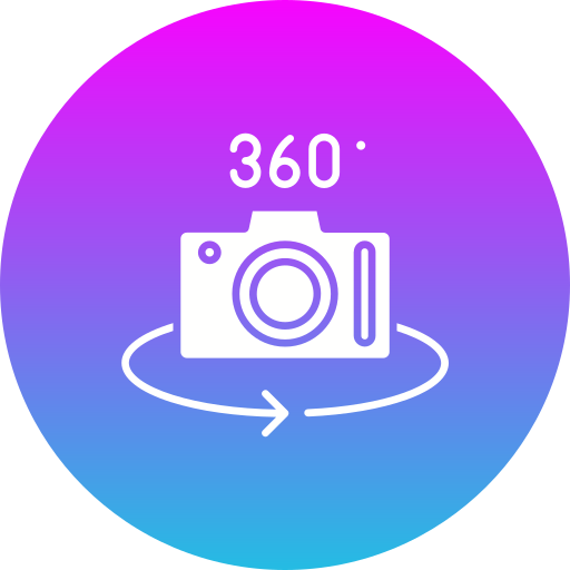 cámara 360 Generic gradient fill icono