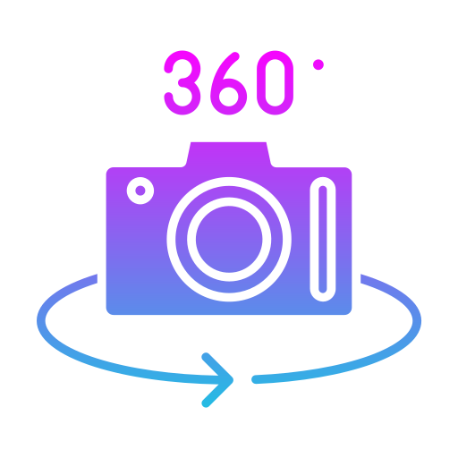 telecamera 360 Generic gradient fill icona