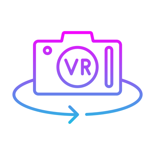 cámara de realidad virtual Generic gradient outline icono
