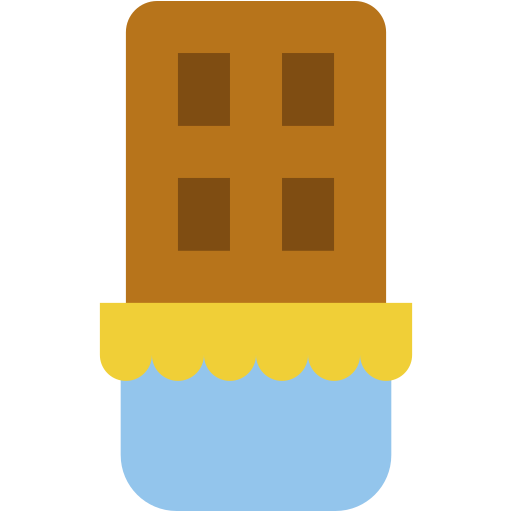 barretta di cioccolato Generic color fill icona