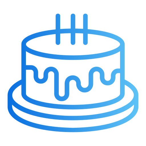 gâteau d'anniversaire Generic gradient outline Icône