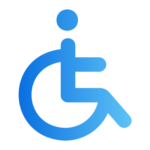 wózek inwalidzki Generic gradient fill ikona
