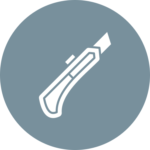 nóż użytkowy Generic color fill ikona