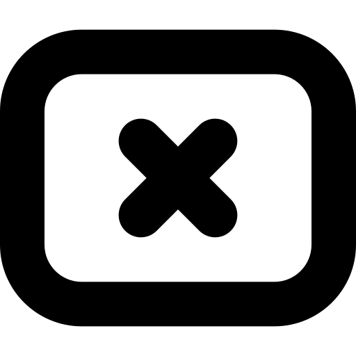 Х знак Generic black outline иконка