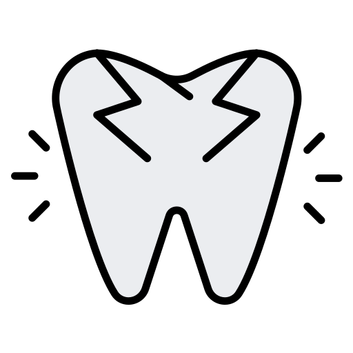 diente quebrado Generic color lineal-color icono