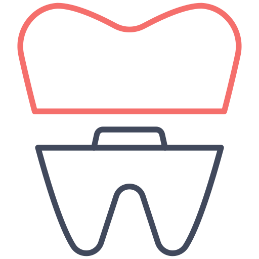 Зубная коронка Generic color outline иконка