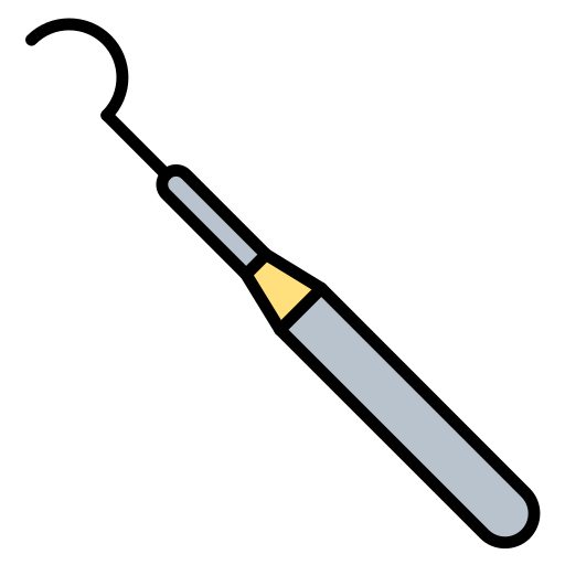 치과 프로브 Generic color lineal-color icon