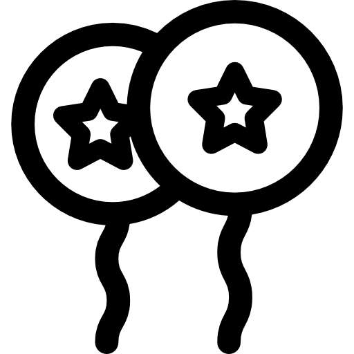 zwei ballon mit sternen  icon