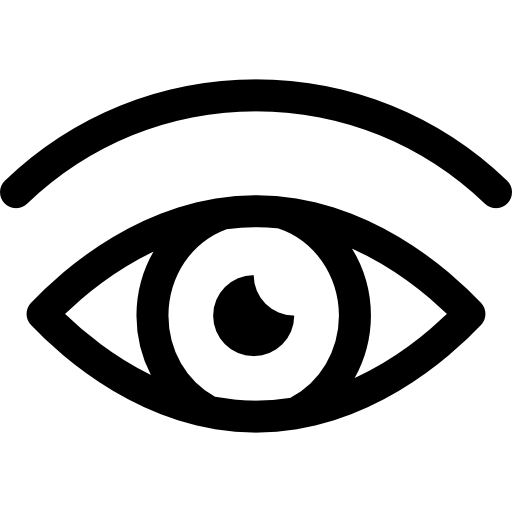 oog Basic Straight Lineal icoon
