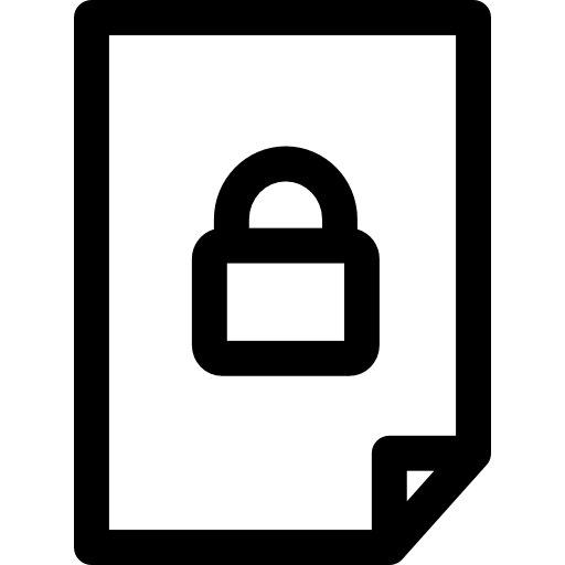 archivo bloqueado Basic Straight Lineal icono