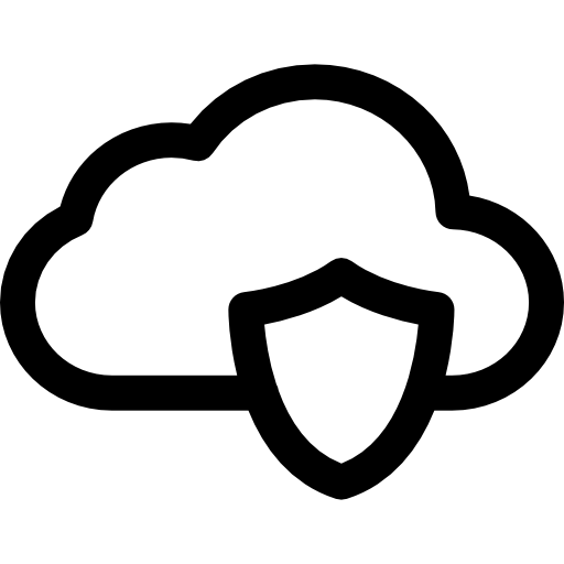 cloud protégé Basic Straight Lineal Icône