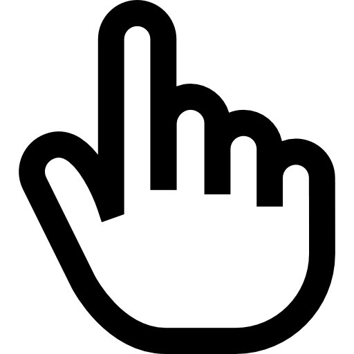 puntero de mano  icono