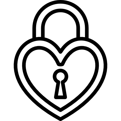 심장 모양의 자물쇠  icon