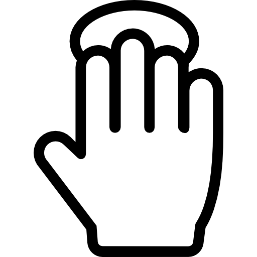 ręka Basic Straight Lineal ikona