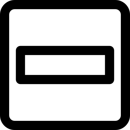 kwadrat minusowy Curved Lineal ikona