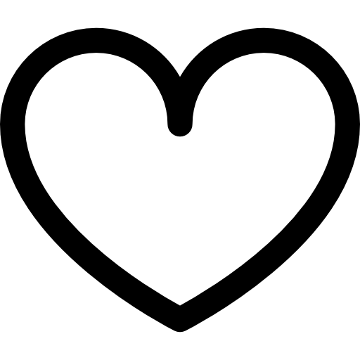 Сердце Curved Lineal иконка
